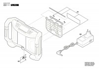 Bosch 3 603 JB1 001 Easyradio 12 Power Radio Box 12 V / Eu Spare Parts